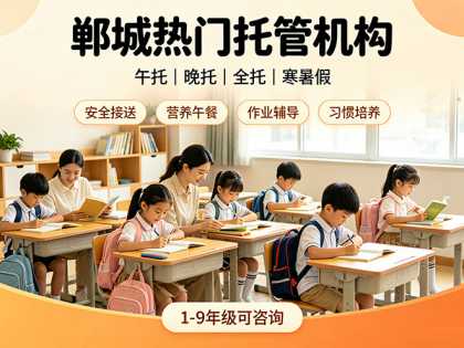 郸城热门托管机构（午托｜晚托｜全托｜寒暑假）